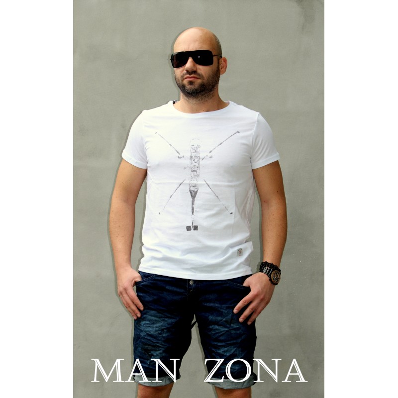 Тениска Х бяло